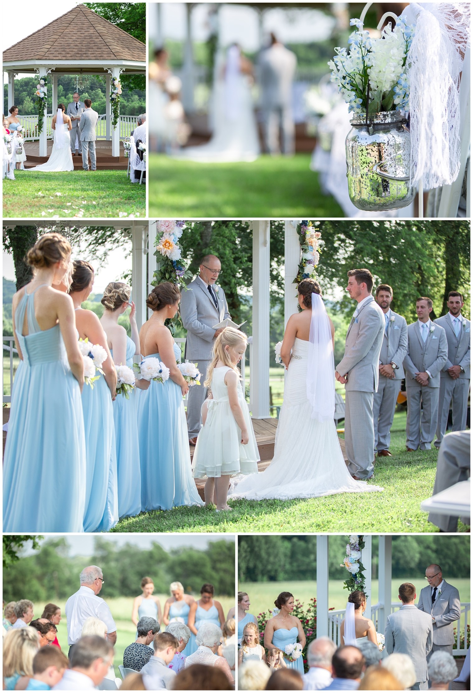 Wedding ceremony at Rock Creek Farm in Gallatin Tn - Nashville Photographer