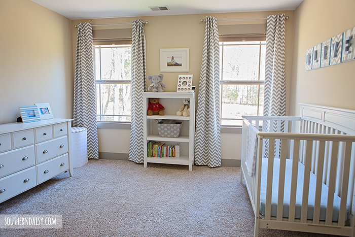 Gray and Blue Elephant Nursery