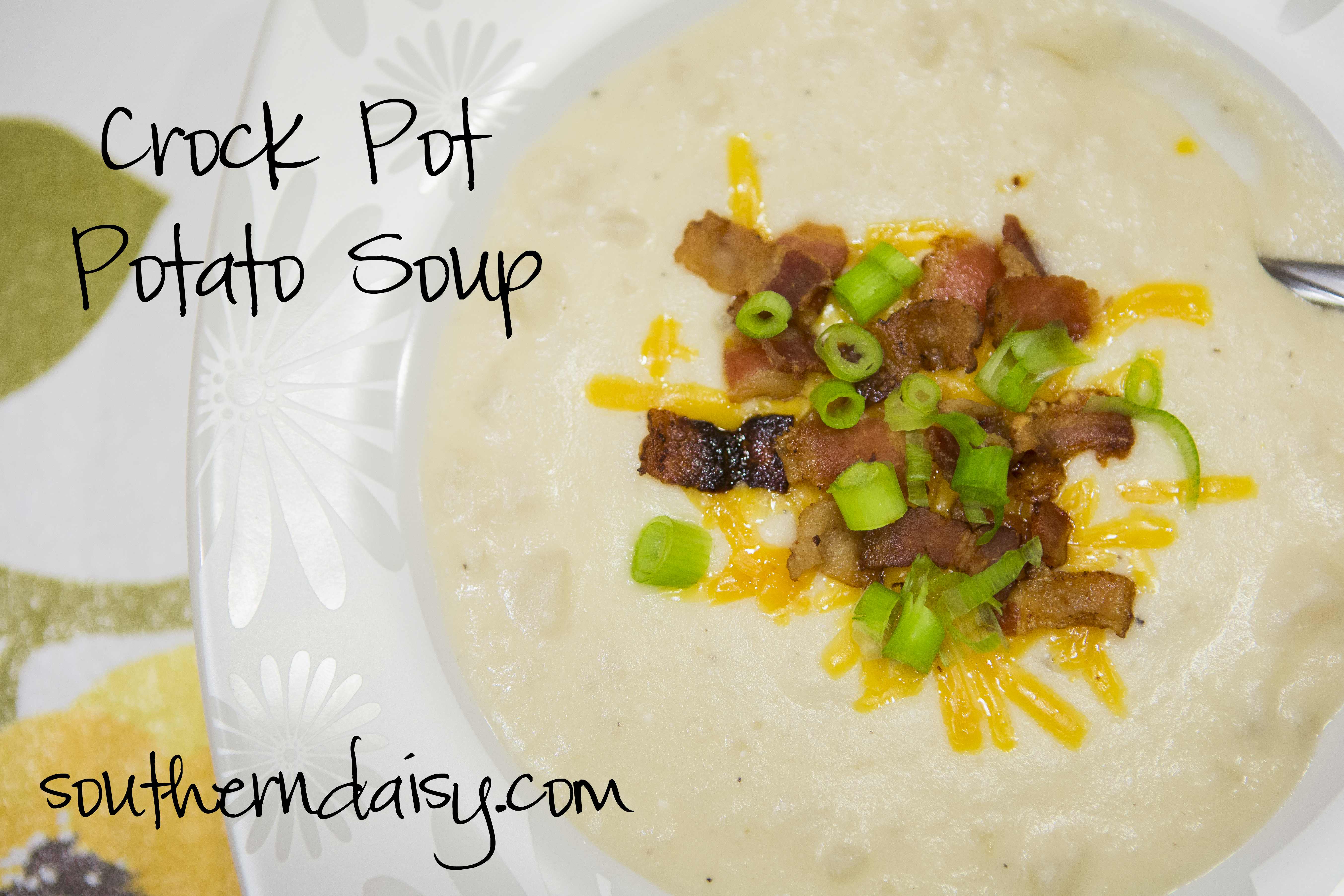 Crock Pot Potato Soup by southerndaisy.com