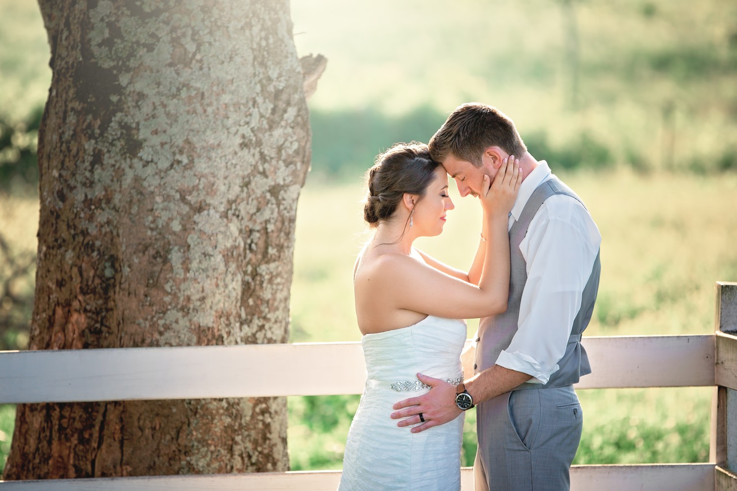 Bride and Groom - Rock Creek Farms - Nashville Wedding Photographer