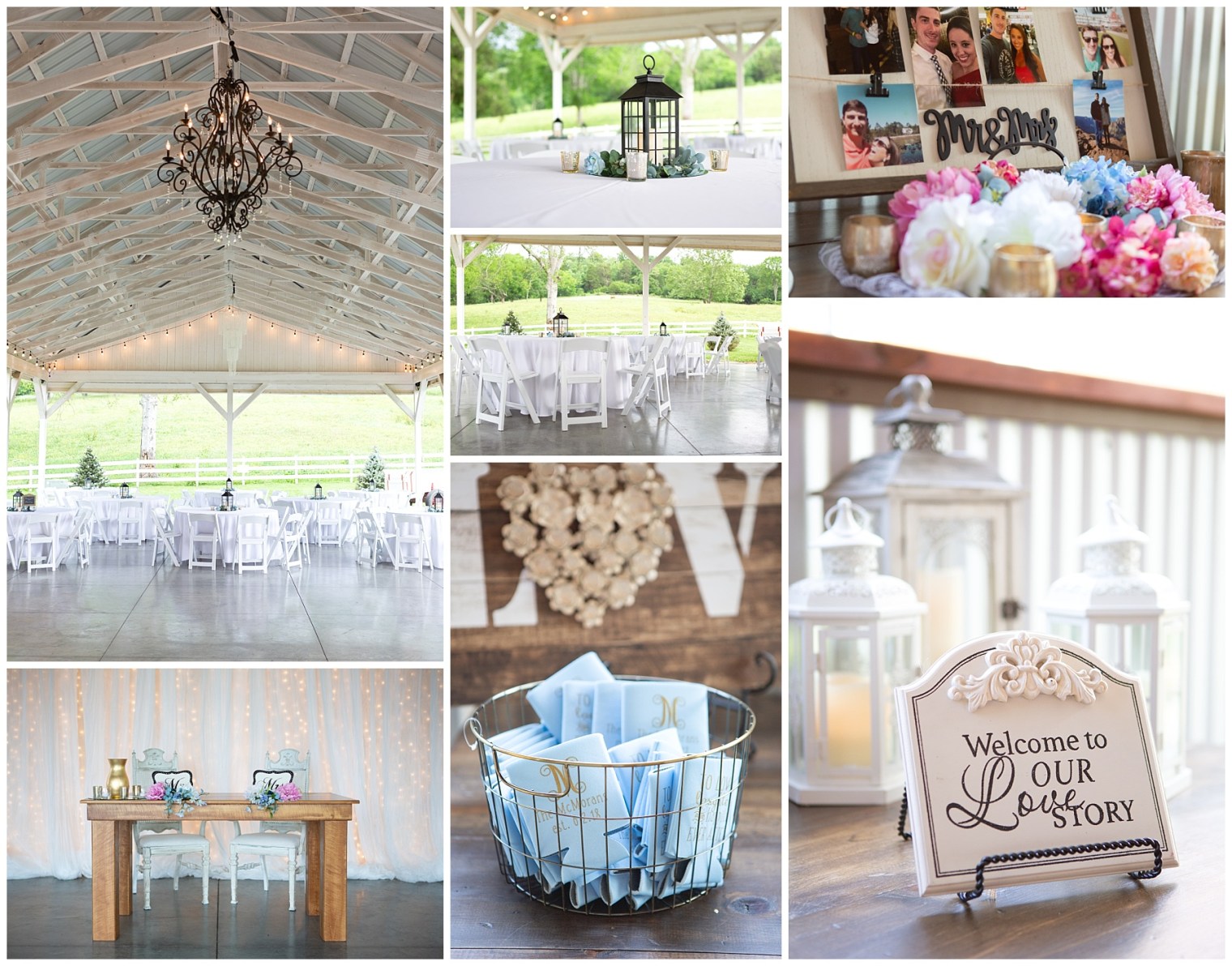 Wedding Reception details - Rock Creek Farms - Gallatin