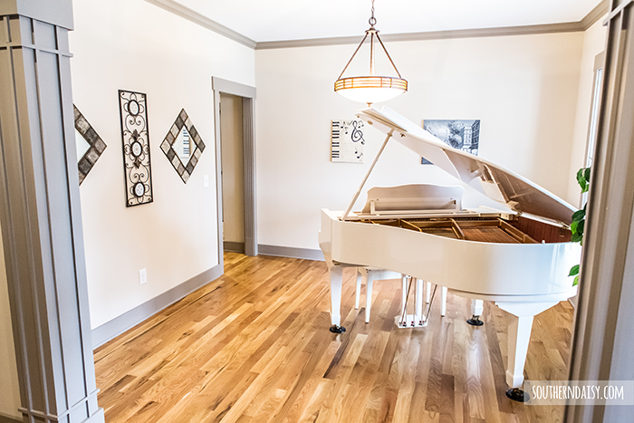 White Baby Grand Piano
