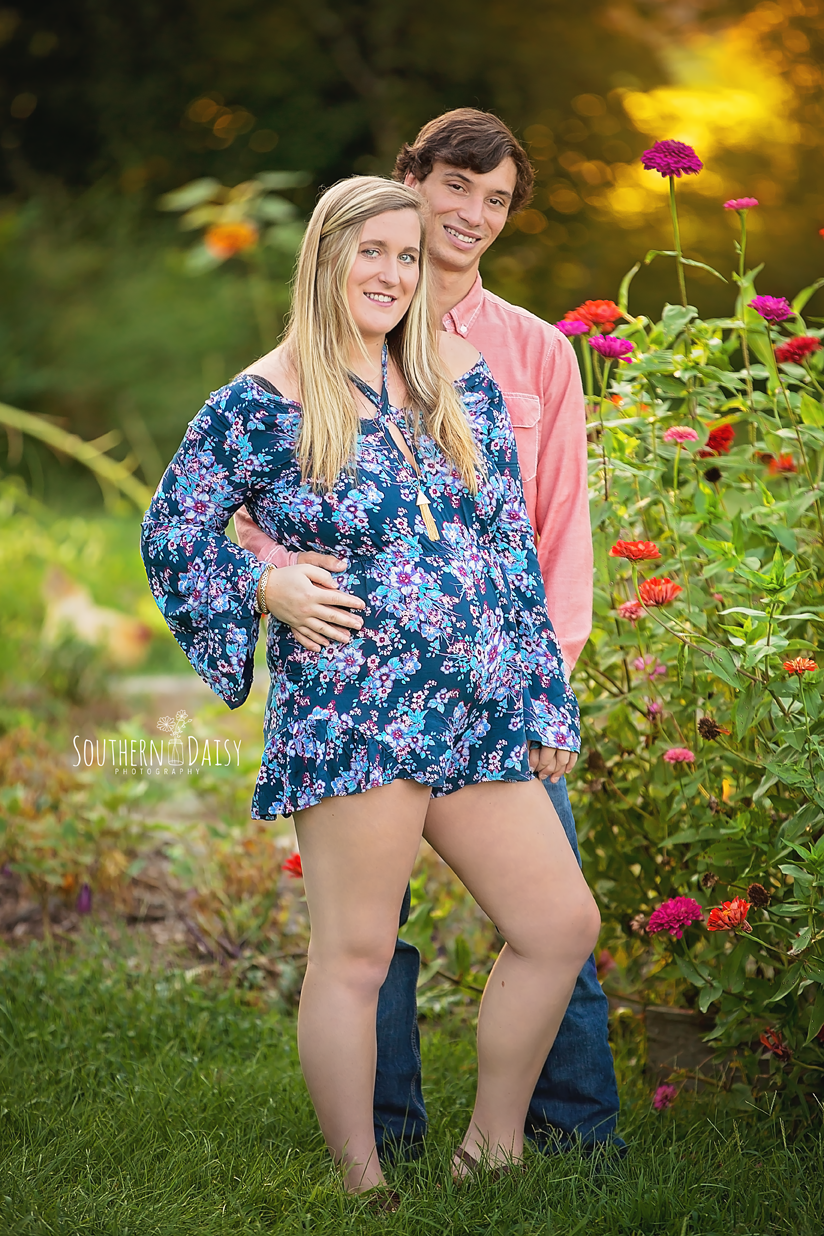 parents expecting a baby girl - hendersonville maternity photographer