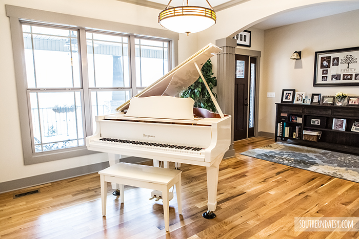 White Baby Grand Piano
