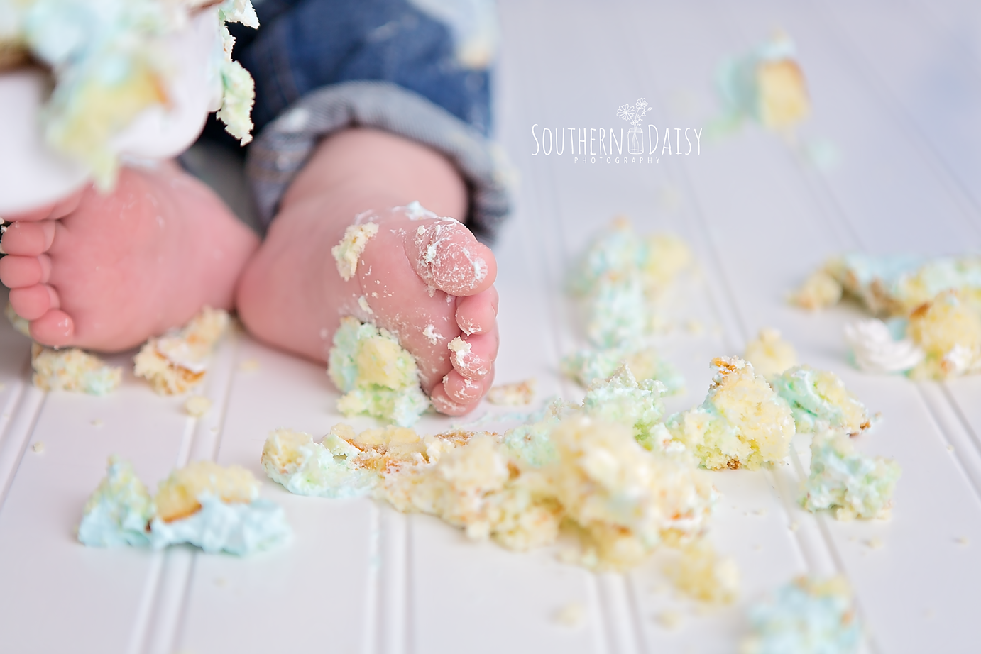 blue and gray cake smash - 1st birthday - Nashville Child Photographer