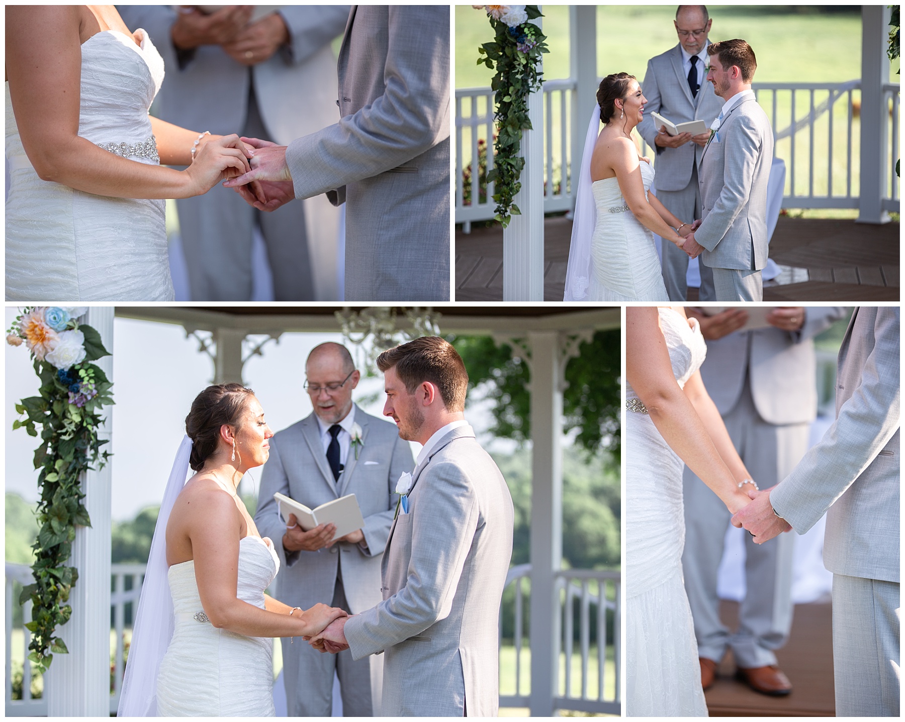 Wedding ceremony at Rock Creek Farm in Gallatin Tn - Nashville Photographer