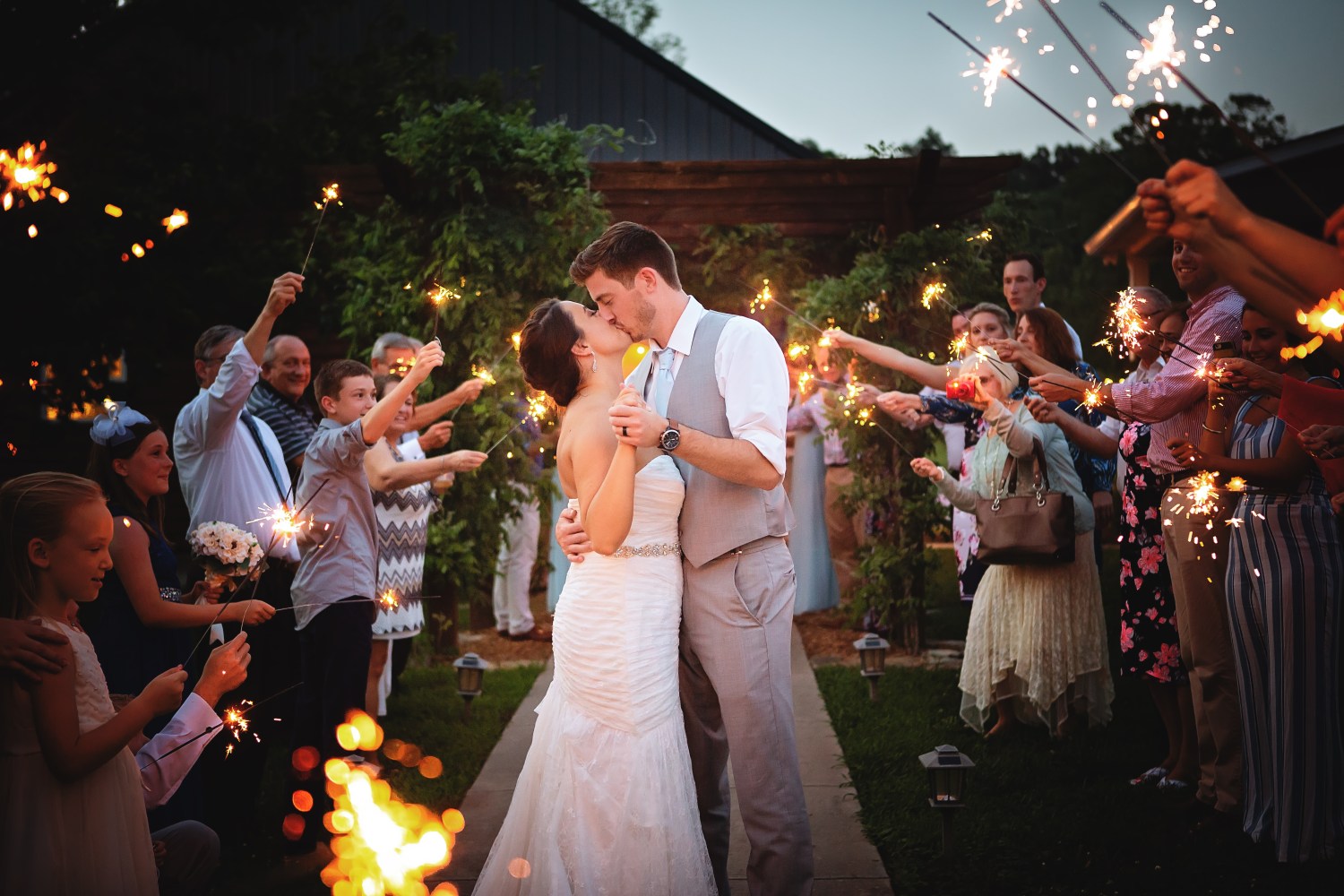 Sparkler Send Off - Gallatin Wedding - Rock Creek Farms